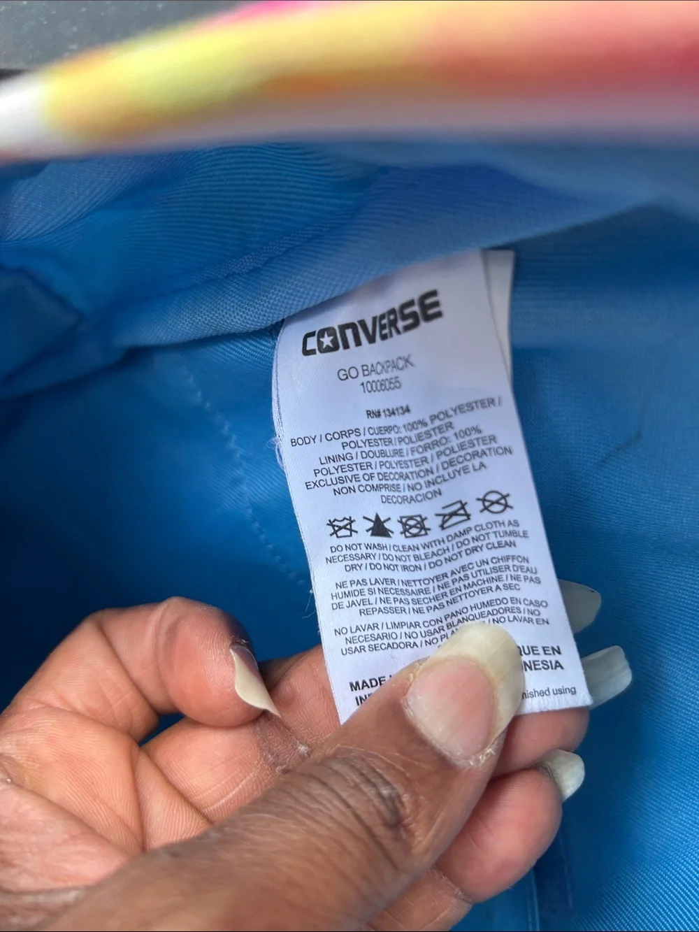 Converse Tie-Dye Backpack in Pink, Yellow, Blue & Purple